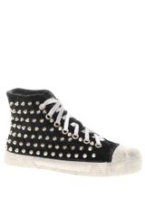 Gienchi Black Velvet High Top Trainers