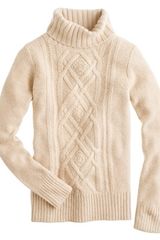 J.Crew Cambridge Cable Turtleneck Sweater