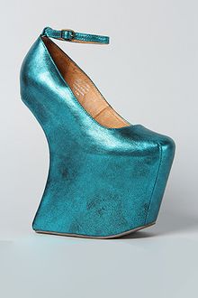 Jeffrey Campbell The Streetcred Shoe in Teal Metallic - Lyst