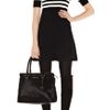 Karen Millen Stripe Polo Knit Dress in Black - Lyst
