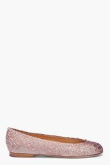 Maison Martin Margiela Brown Suede Python Flats