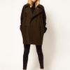Mango Contrast Sleeve Military Coat in Brown (khaki) - Lyst