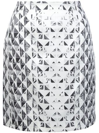 Mary Katrantzou Holographic Print Skirt - Lyst