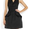 Mcq By Alexander Mcqueen Cottonblend Twill Peplum Dress in Black - Lyst
