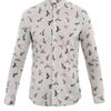 Mcq By Alexander Mcqueen BirdPrint Shirt in White for Men (taupe) - Lyst