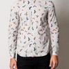 Mcq By Alexander Mcqueen BirdPrint Shirt in White for Men (taupe) - Lyst