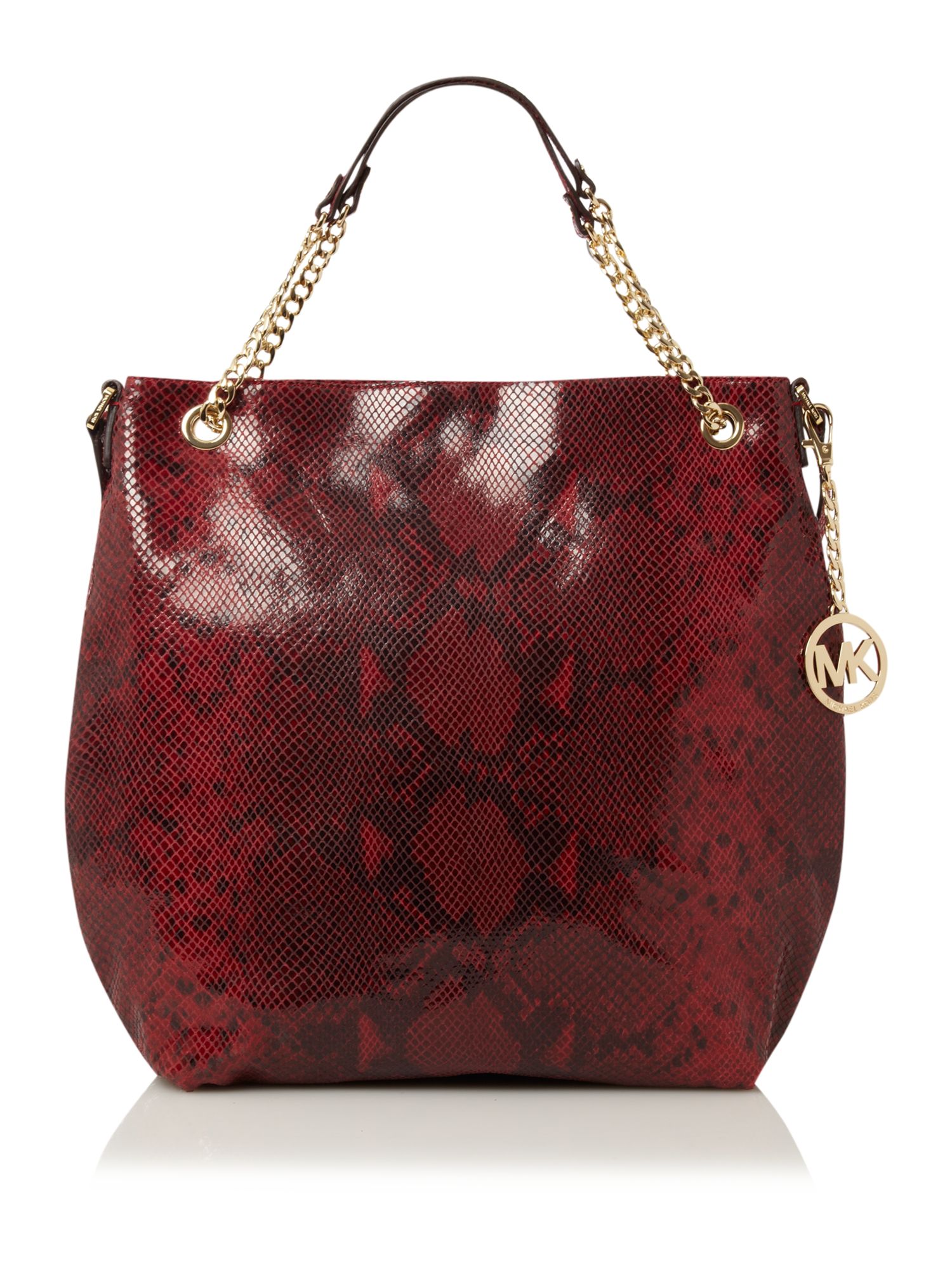 michael kors red snakeskin bag