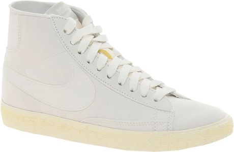 Nike Blazer High Top Sneakers in White (whitepurple) - Lyst