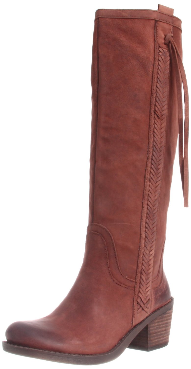 Nine West Nine West Womens Thora Riding Boot in Brown (dark brown