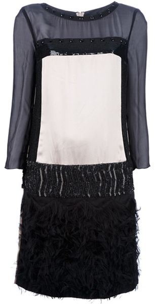 Philosophy Di Alberta Ferretti Embellished Dress in Black - Lyst