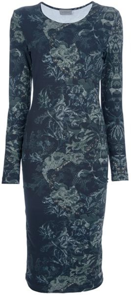 Preen Seaweed Print Dress in Green - Lyst