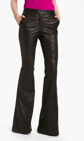 Rachel Zoe Hutton Flare Leg Leather Pants in Black - Lyst