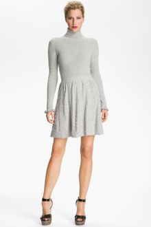 Knitted Dress on Red Valentino Cable Knit Turtleneck Dress   Lyst