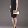 Rochas Double Flap Clutch in Gold - Lyst
