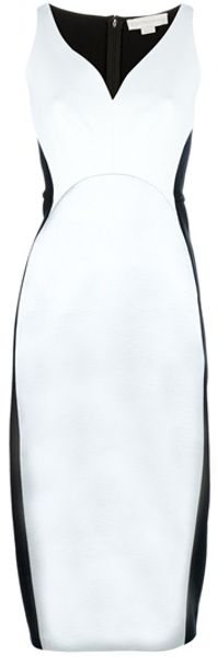 Stella McCartney Contrast Panel Jersey Dress - Lyst