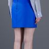 Stella Mccartney Wool Mini Skirt in Blue - Lyst