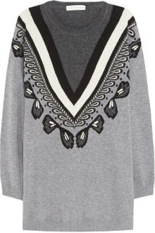 Stella McCartney Intarsia Wool Sweater Dress - Lyst