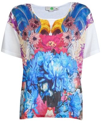 Stella McCartney Flower Collage Tshirt - Lyst
