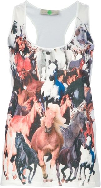 Stella Mccartney Printed Vest in White - Lyst