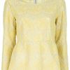 Stella Mccartney Peplum Top in Yellow - Lyst