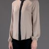 Theory Gerine Blouse in Beige - Lyst