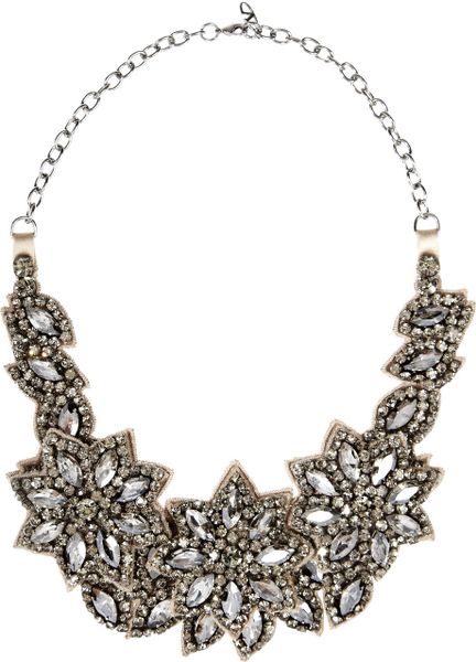 Valentino Floral Glass Crystal Necklace in Floral - Lyst