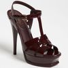 Yves Saint Laurent Tribute Sandal in Red (dark burgundy) - Lyst