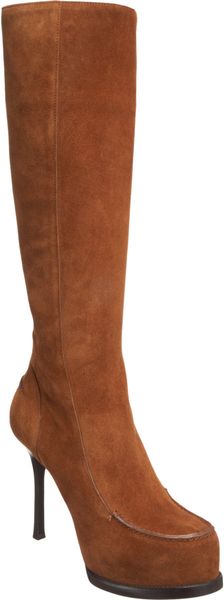 Yves Saint Laurent Tribtoo Platform Knee Boot - Lyst