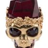 Alexander Mcqueen Skull Ring in Gold - Lyst