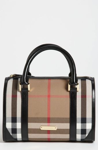 Burberry House Check Satchel - Lyst