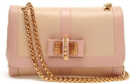 Christian Louboutin Sweet Charity Grained Leather Shoulder Bag in Pink (nude) - Lyst