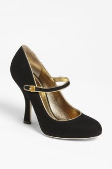 Dolce & Gabbana Velvet Mary Jane Pump - Lyst