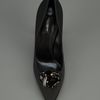 Dolce & Gabbana Satin Pointed Pump in Black - Lyst