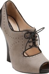 Giorgio Armani Peep Toe Laceup Wedge