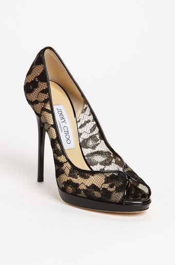 Jimmy Choo Blair Peep Toe Pump - Lyst