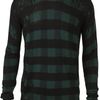 Markus Lupfer Distorted Check Knit Sweater in Black for Men - Lyst