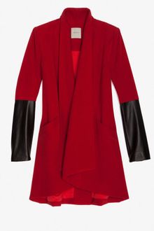 Mason by Michelle Mason Preorder Leather Sleeve Coat - Lyst