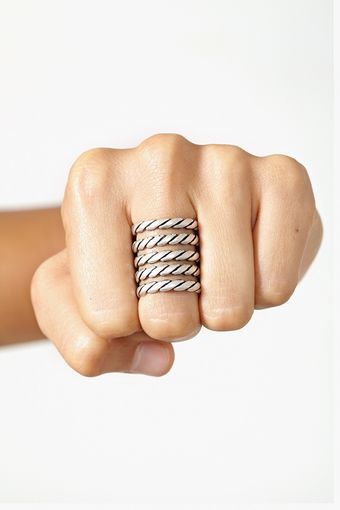 Nasty Gal Stranded Rope Ring - Lyst