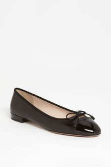Prada Bow Ballerina Flat - Lyst