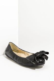 Prada Bow Ballerina Flat - Lyst