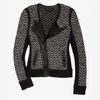 Rag & Bone Samantha Leather Trim Tweed Cardi Jacket in Gray (black) - Lyst