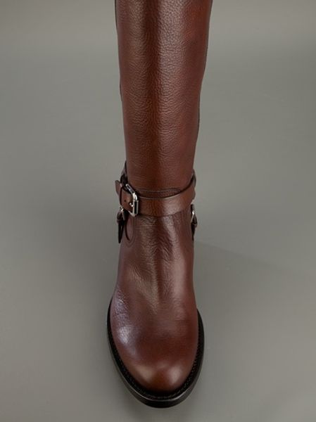 ralph lauren brown leather riding boots