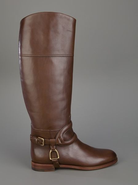 Ralph Lauren Riding Boot in Brown | Lyst