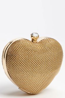 Tasha Metal Heart Clutch - Lyst