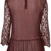 Topshop Lace Insert Peplum Top in Purple (burgundy) - Lyst