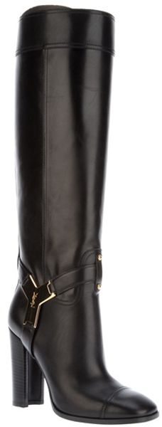 Yves Saint Laurent Knee Length Boot - Lyst