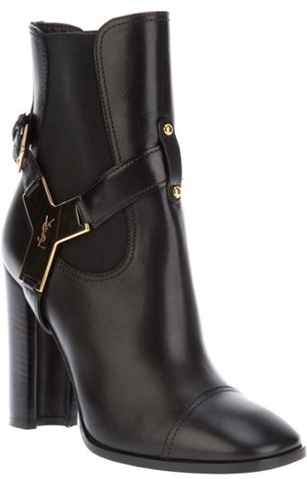 Yves Saint Laurent Mid-Calf Boot - Lyst