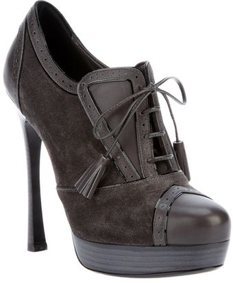 Yves Saint Laurent Laceup Pump - Lyst