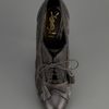 Yves Saint Laurent Laceup Pump in Gray (grey) - Lyst