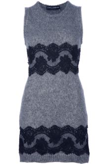 Dolce & Gabbana Lace Detail Jumper Dress - Lyst